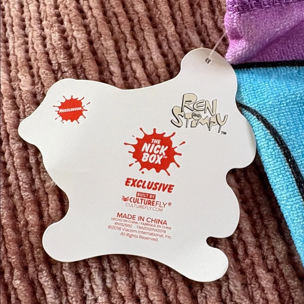 Ren Bath Towel - Ren & Stimpy NWT 🧼